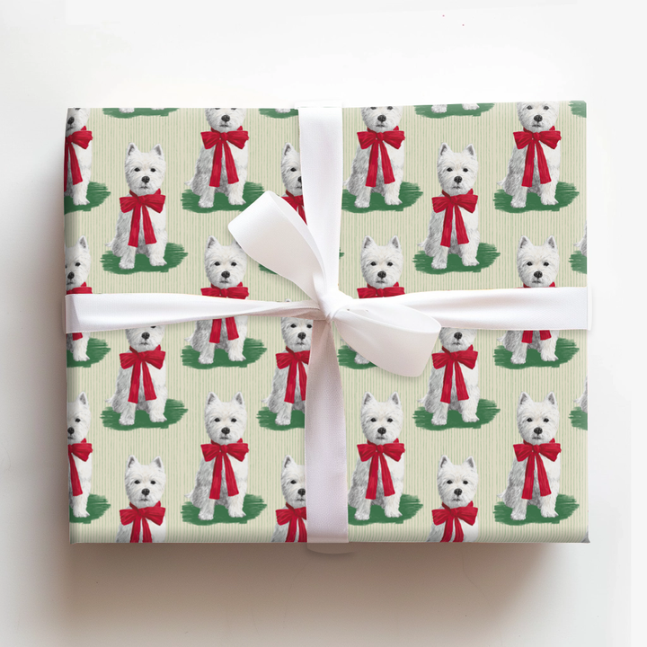 Westie Holiday Stripes