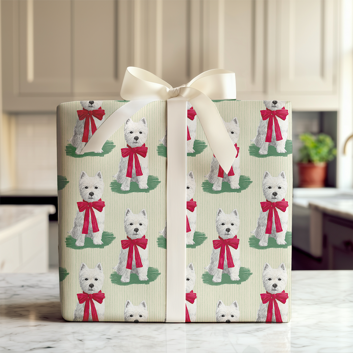 Westie Holiday Stripes