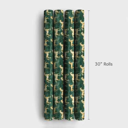 Galloping Green - Wrapping Paper - Aspen & Arlo