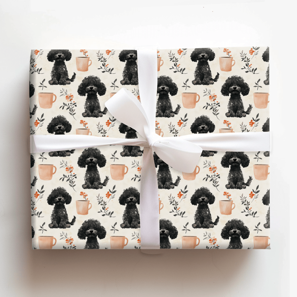 Coffee Day with the Poodle - Wrapping Paper - Aspen & Arlo