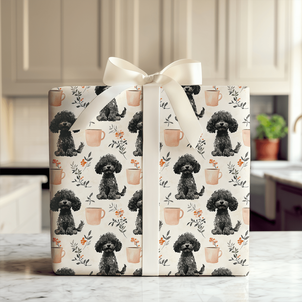 Coffee Day with the Poodle - Wrapping Paper - Aspen & Arlo