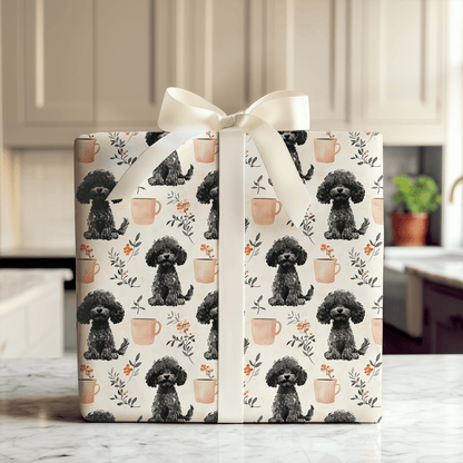 Coffee Day with the Poodle - Wrapping Paper - Aspen & Arlo