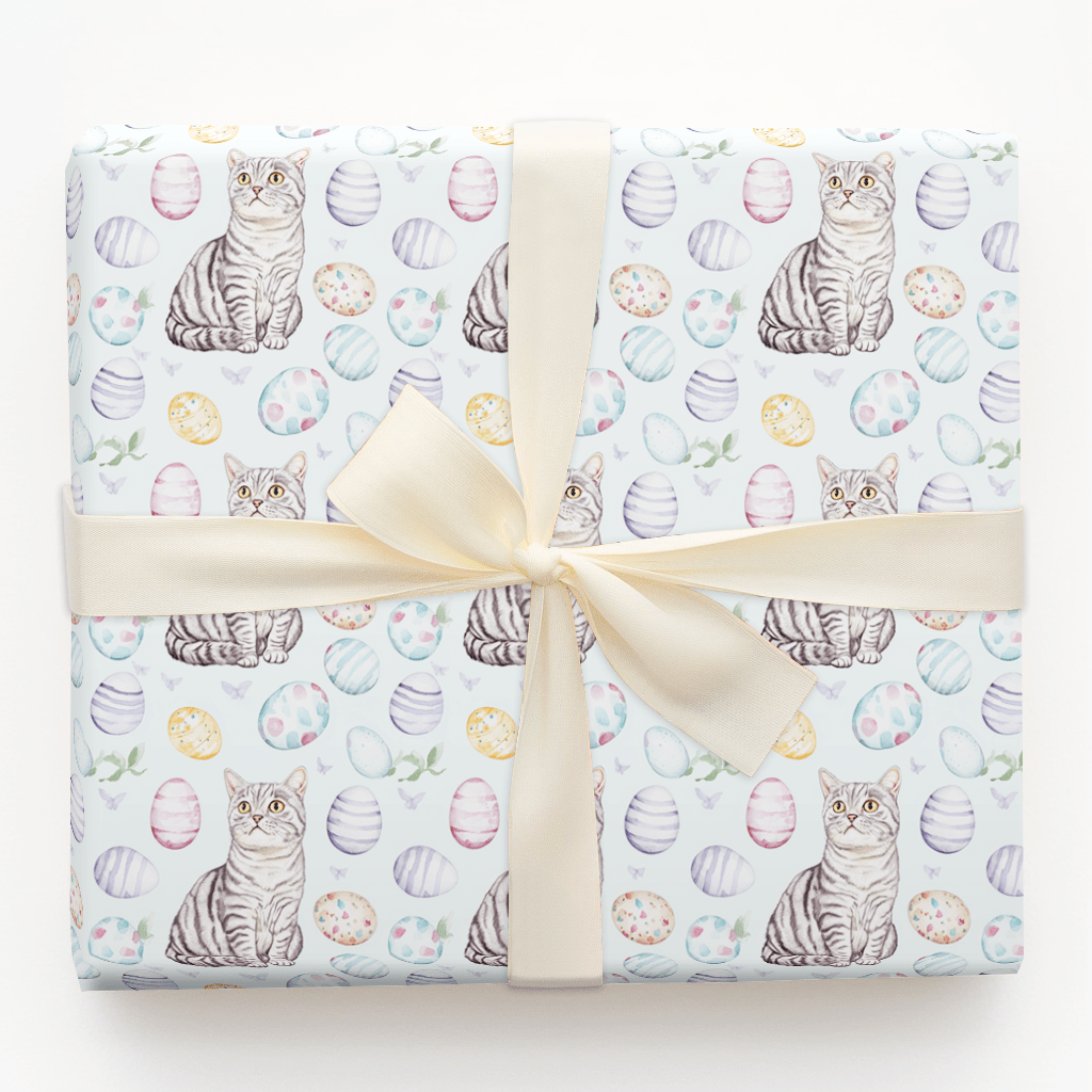 Easter Eggs with the American Wirehair - Wrapping Paper - Aspen & Arlo