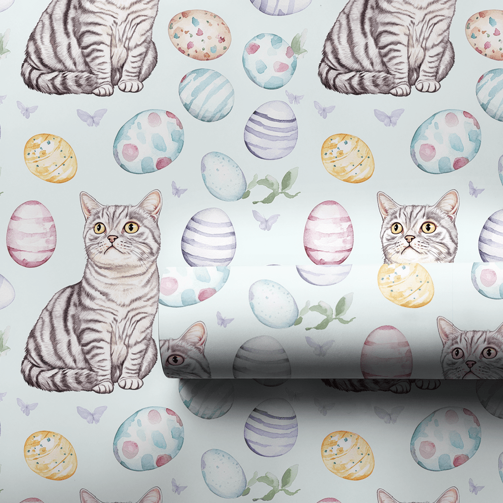Easter Eggs with the American Wirehair - Wrapping Paper - Aspen & Arlo