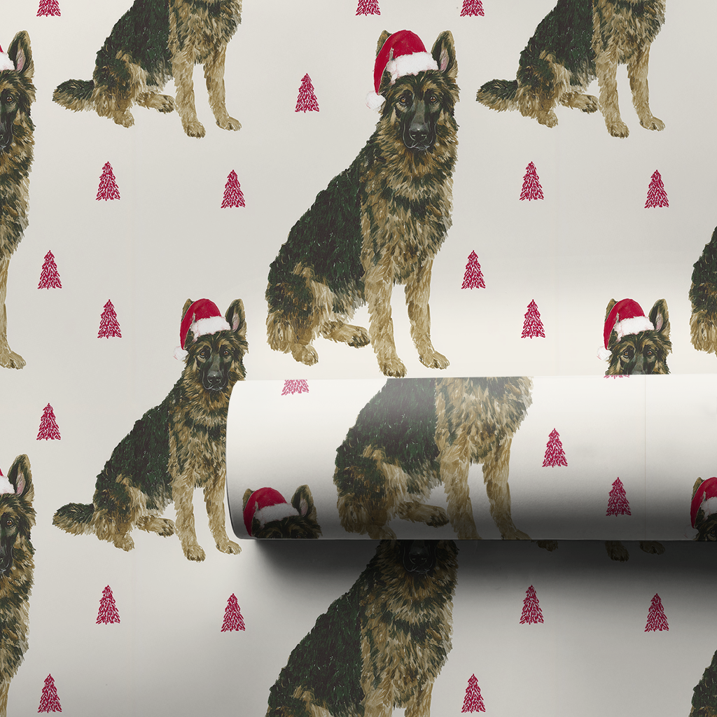 Sable German Shepherd Santa