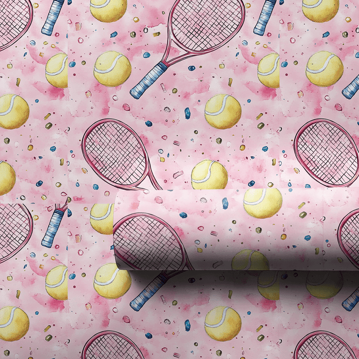 Pink Racket - Wrapping Paper - Aspen & Arlo