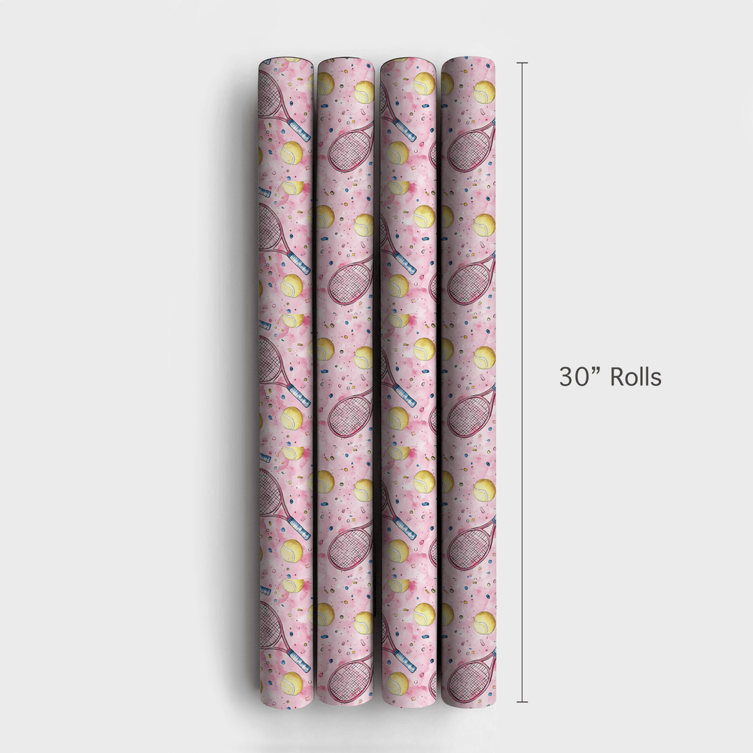 Pink Racket - Wrapping Paper - Aspen & Arlo