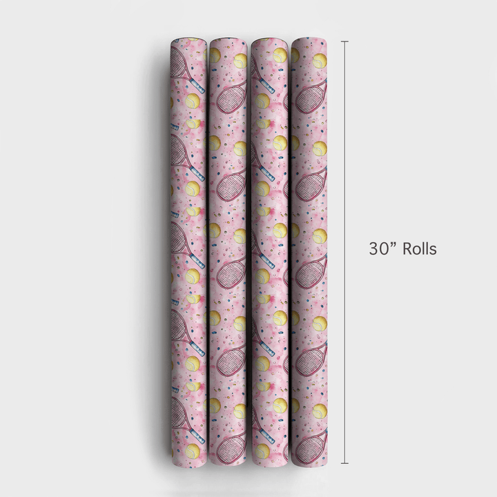 Pink Racket - Wrapping Paper - Aspen & Arlo