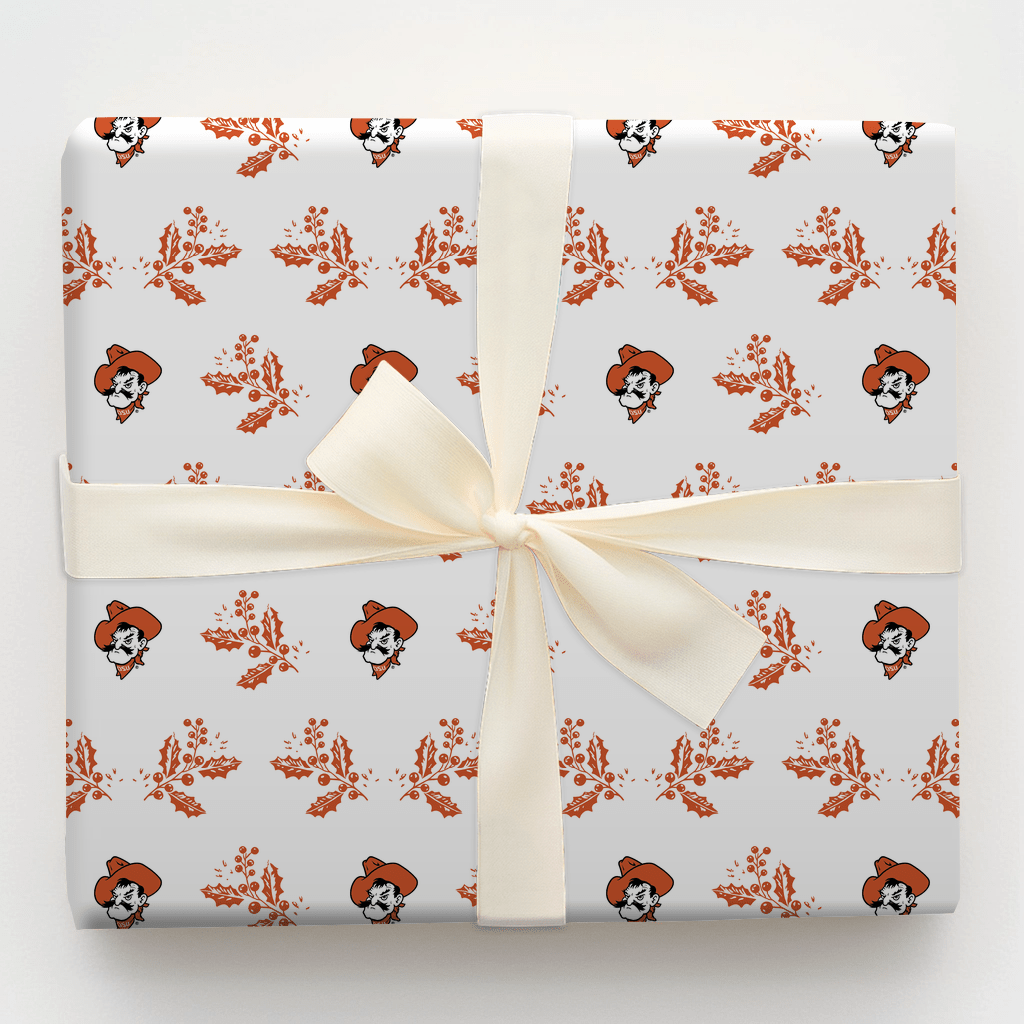 Pistol Pete Holly - Wrapping Paper - Aspen & Arlo