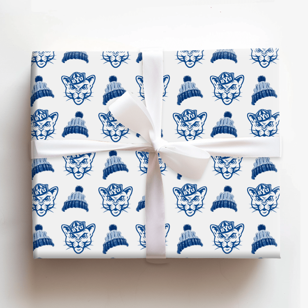 BYU Beanie - Wrapping Paper - Aspen & Arlo