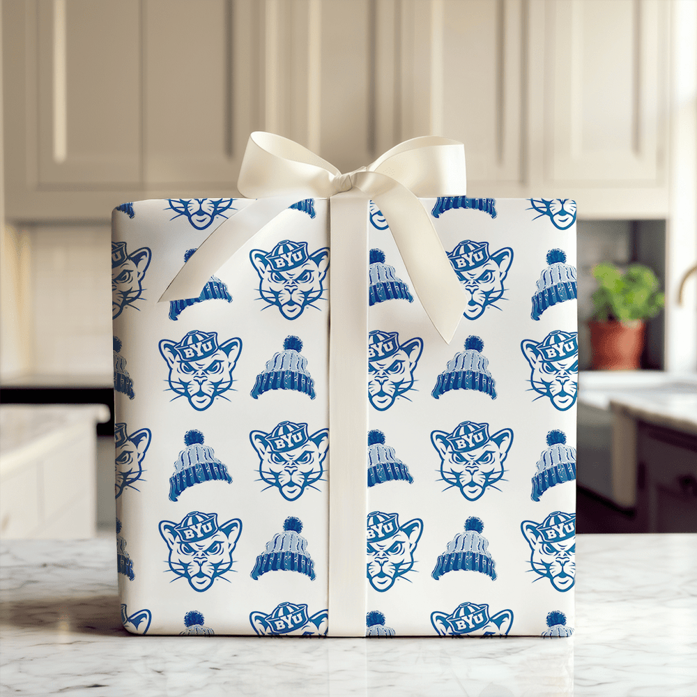 BYU Beanie - Wrapping Paper - Aspen & Arlo