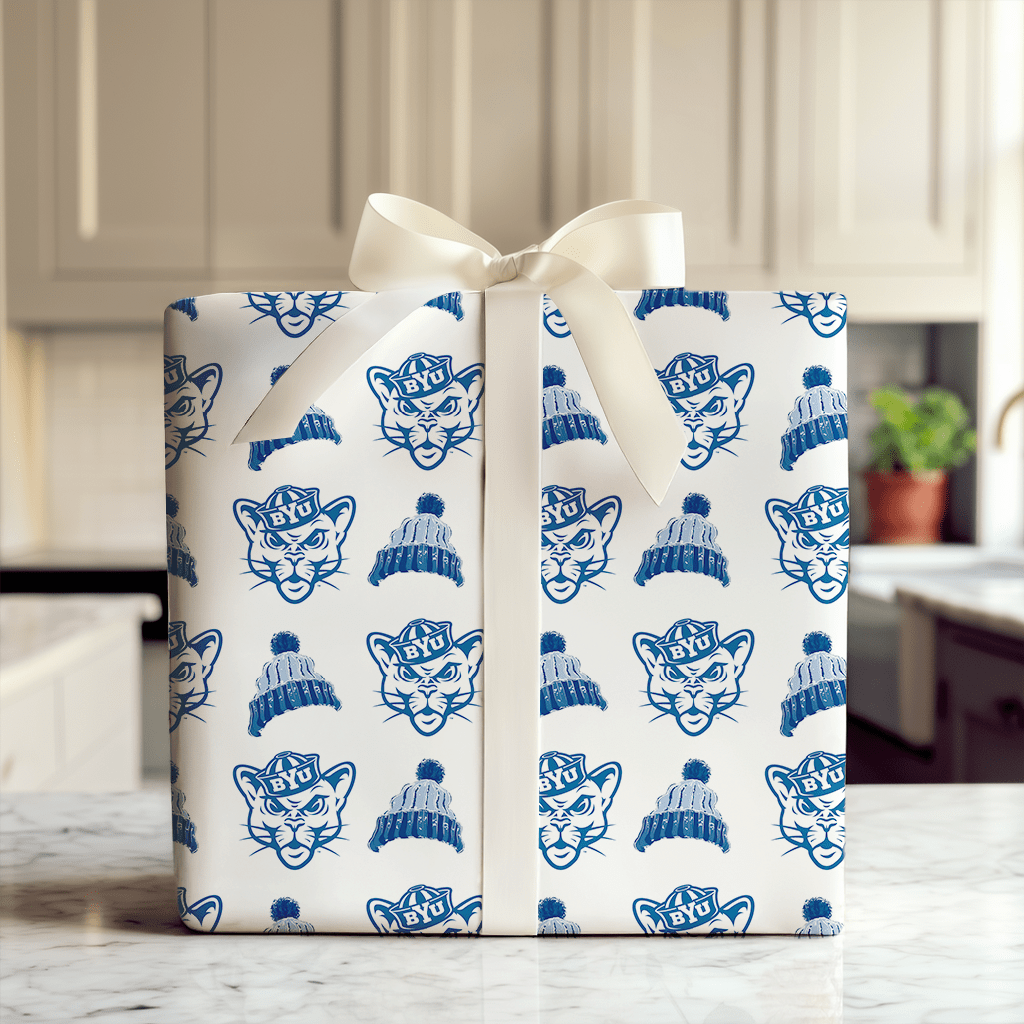 BYU Beanie - Wrapping Paper - Aspen & Arlo