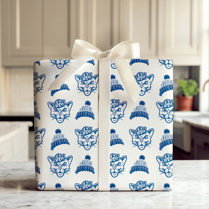 BYU Beanie - Wrapping Paper - Aspen & Arlo