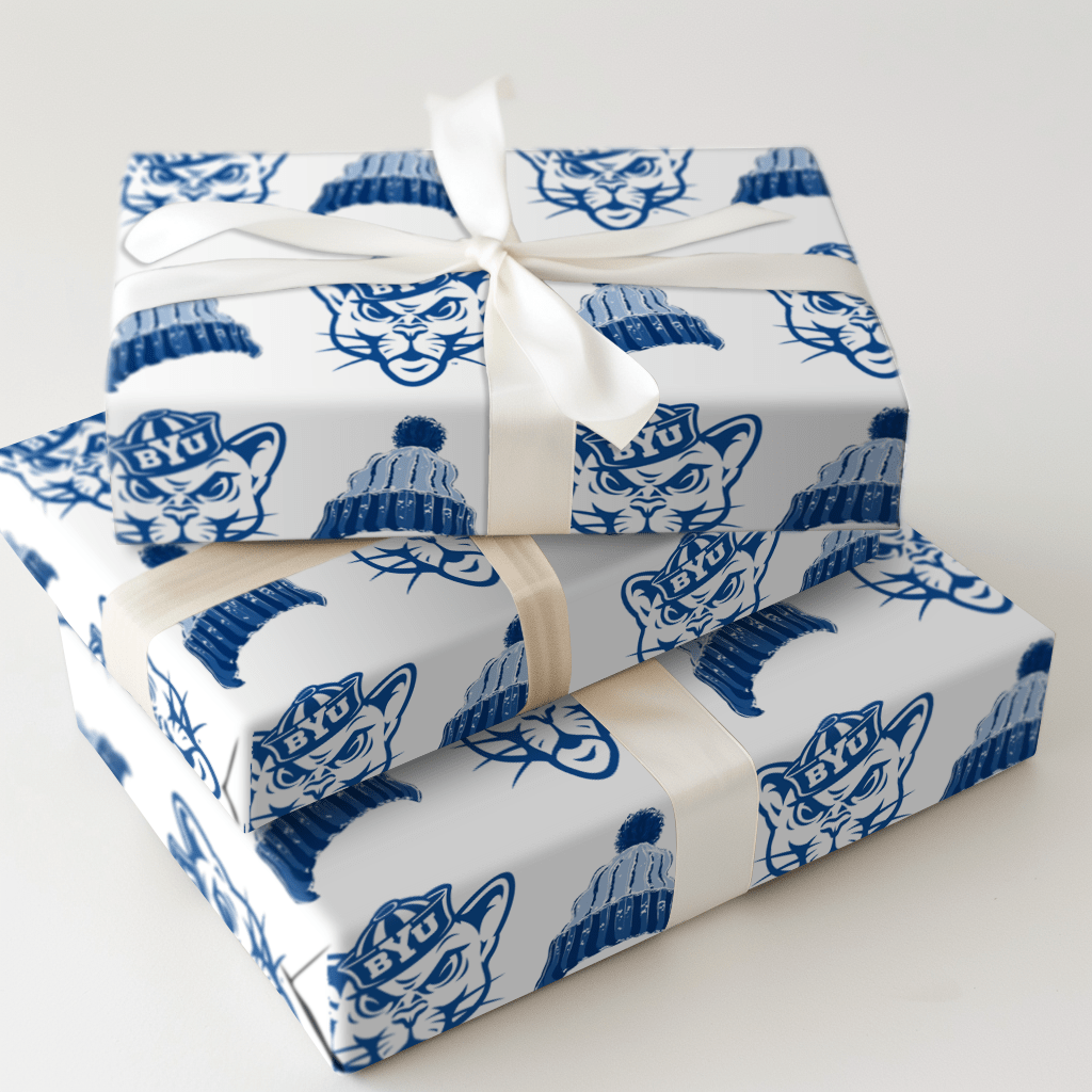 BYU Beanie - Wrapping Paper - Aspen & Arlo