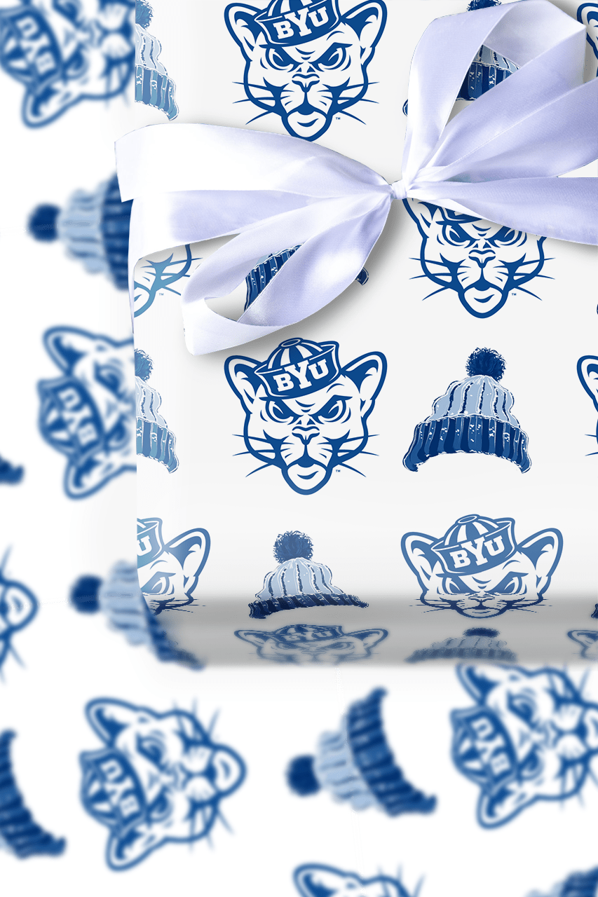 BYU Beanie - Wrapping Paper - Aspen & Arlo
