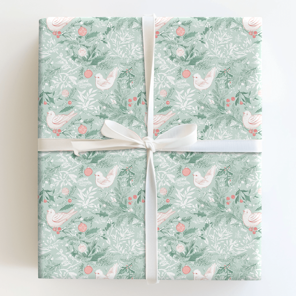 Frosted Flock - Wrapping Paper - Aspen & Arlo