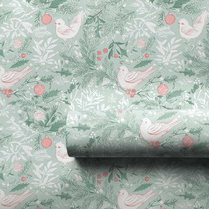 Frosted Flock - Wrapping Paper - Aspen & Arlo