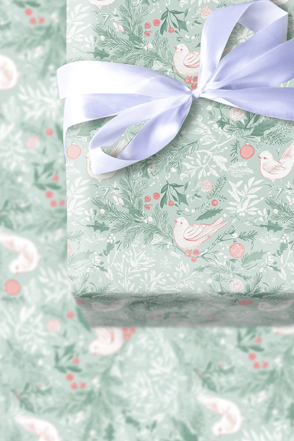 Frosted Flock - Wrapping Paper - Aspen & Arlo