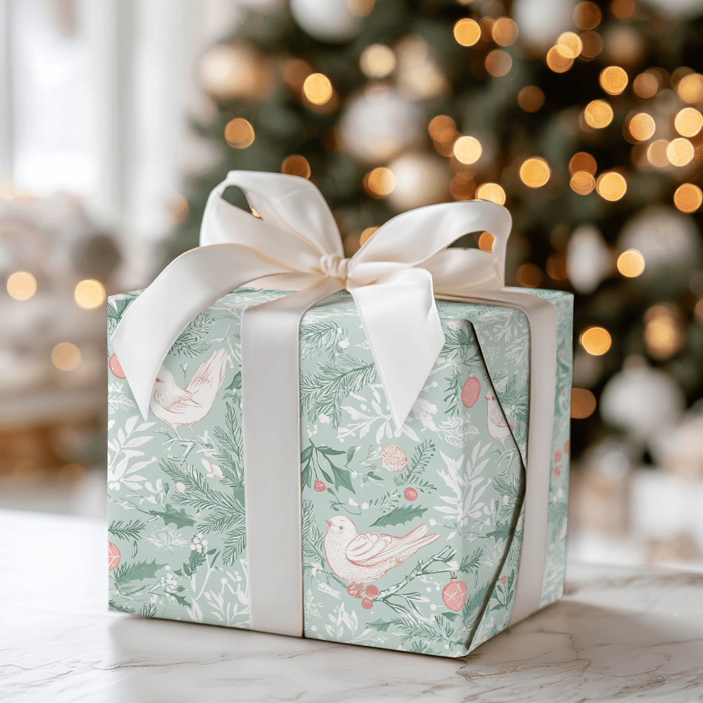 Frosted Flock - Wrapping Paper - Aspen & Arlo