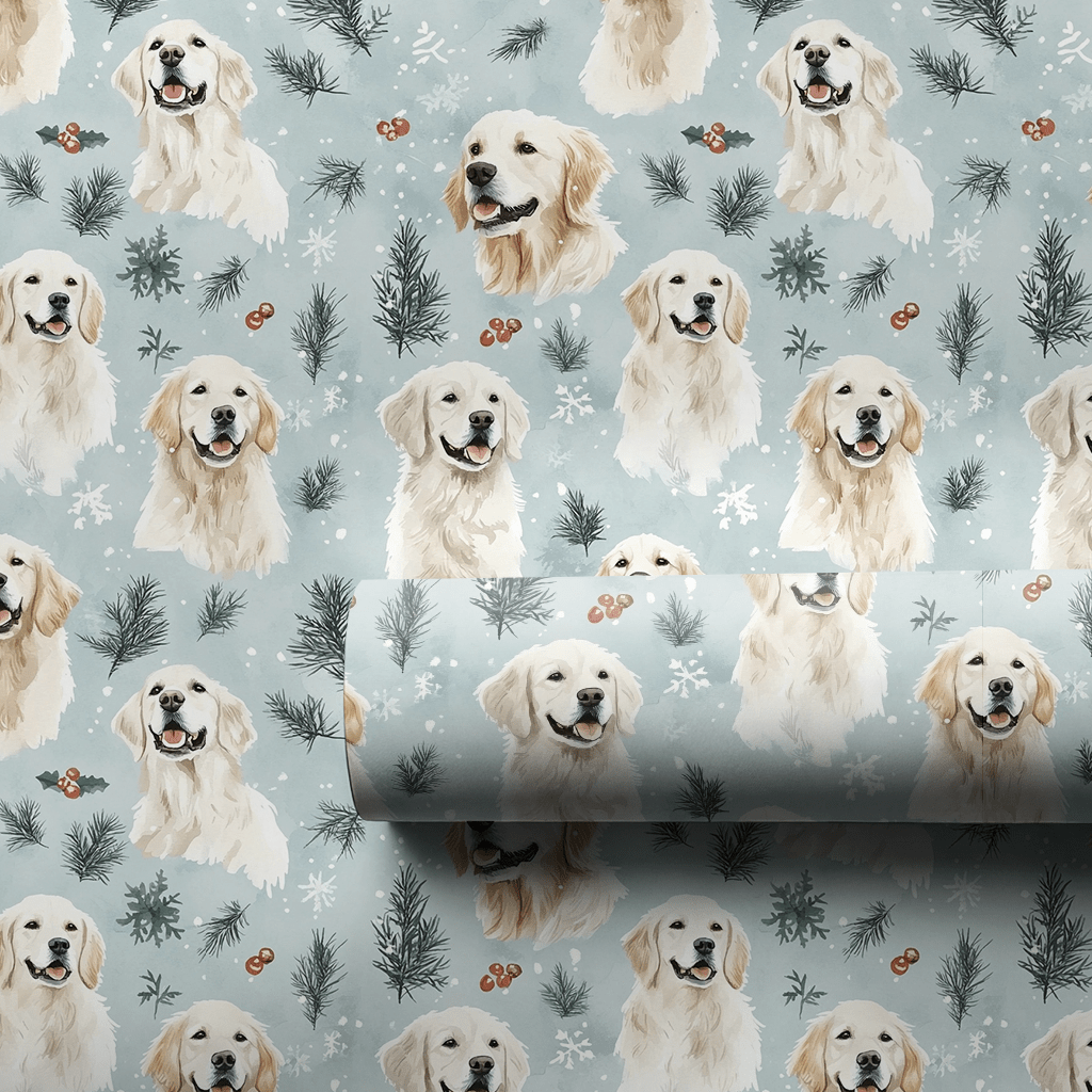 Frosted Golden Dreams - Wrapping Paper - Aspen & Arlo