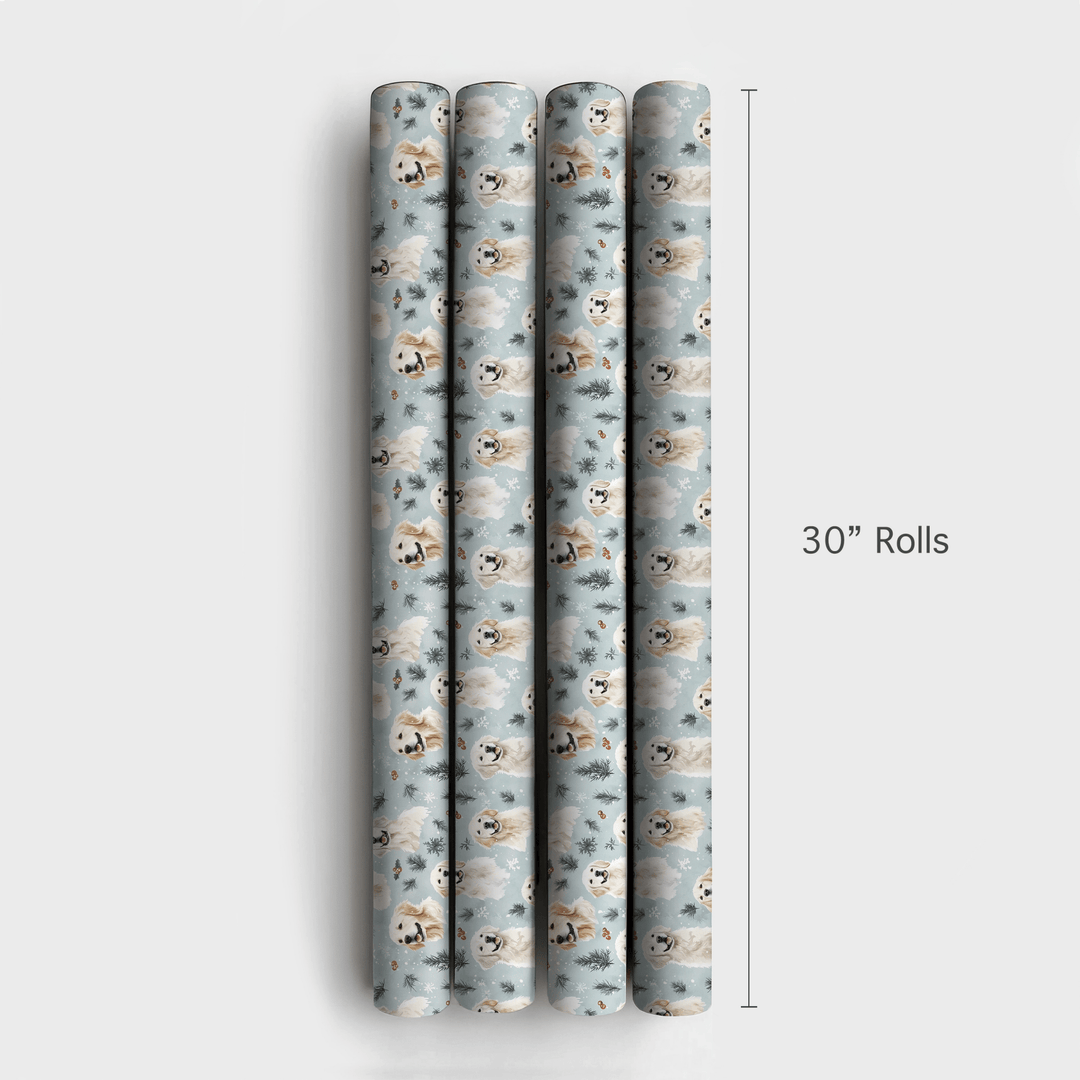 Frosted Golden Dreams - Wrapping Paper - Aspen & Arlo