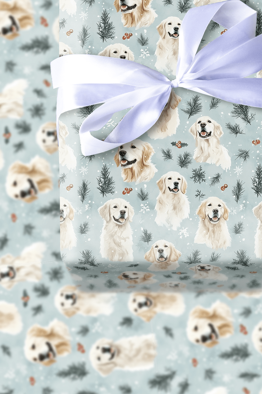 Frosted Golden Dreams - Wrapping Paper - Aspen & Arlo