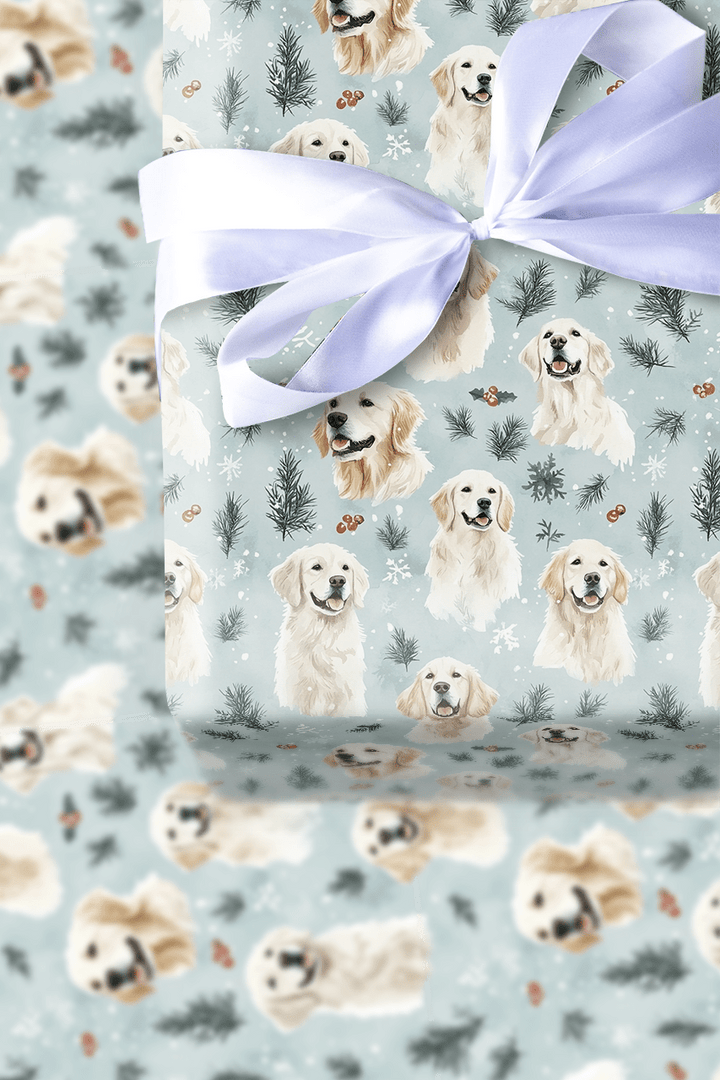Frosted Golden Dreams - Wrapping Paper - Aspen & Arlo