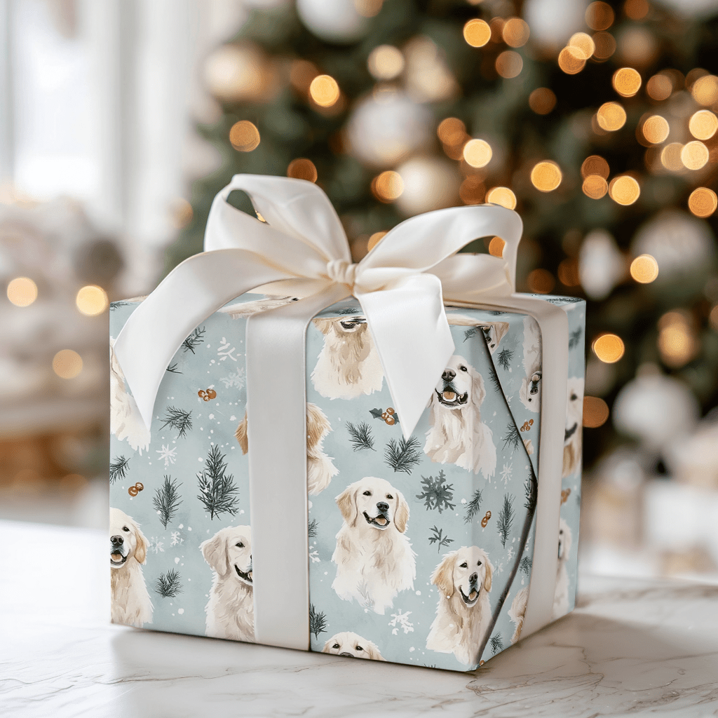 Frosted Golden Dreams - Wrapping Paper - Aspen & Arlo