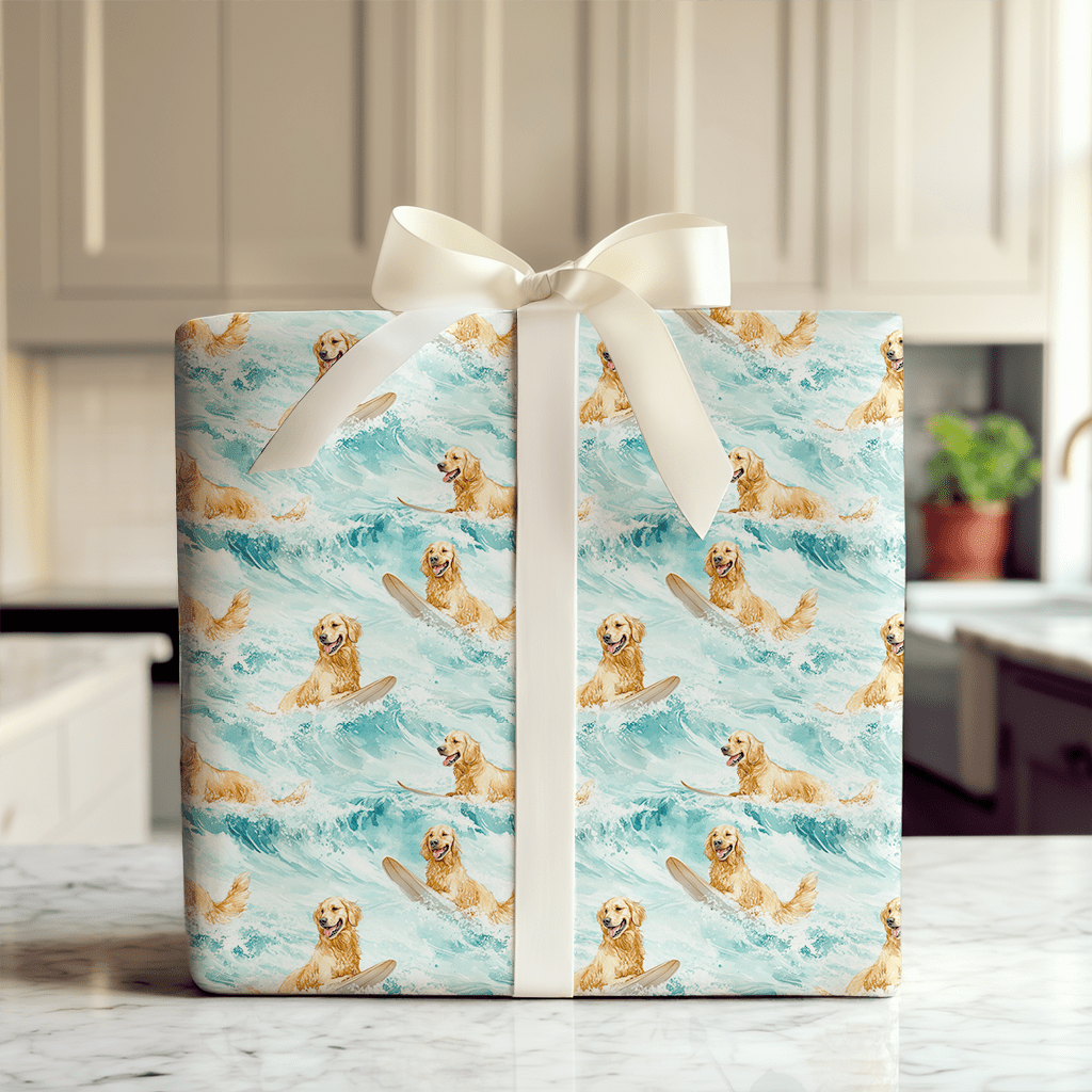 Stay Gold and Wag On - Wrapping Paper - Aspen & Arlo