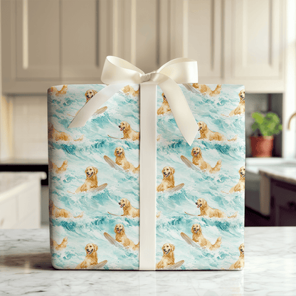 Stay Gold and Wag On - Wrapping Paper - Aspen & Arlo