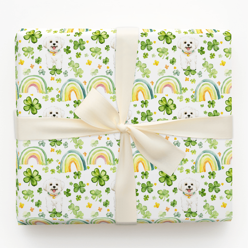 Rainbows with the Maltese - Wrapping Paper - Aspen & Arlo