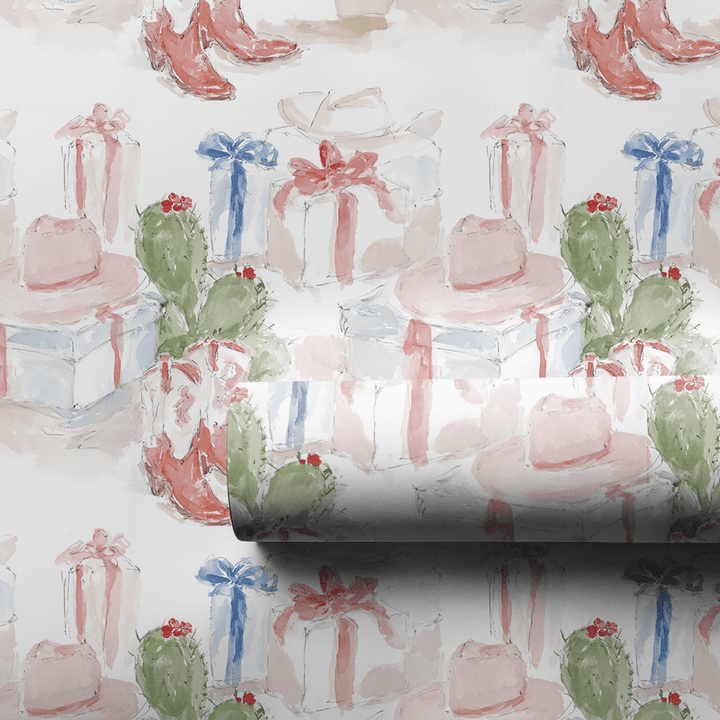 Cowgirl Christmas - Wrapping Paper - Aspen & Arlo