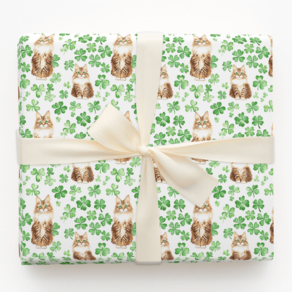 Shamrocks with the Siberian - Wrapping Paper - Aspen & Arlo