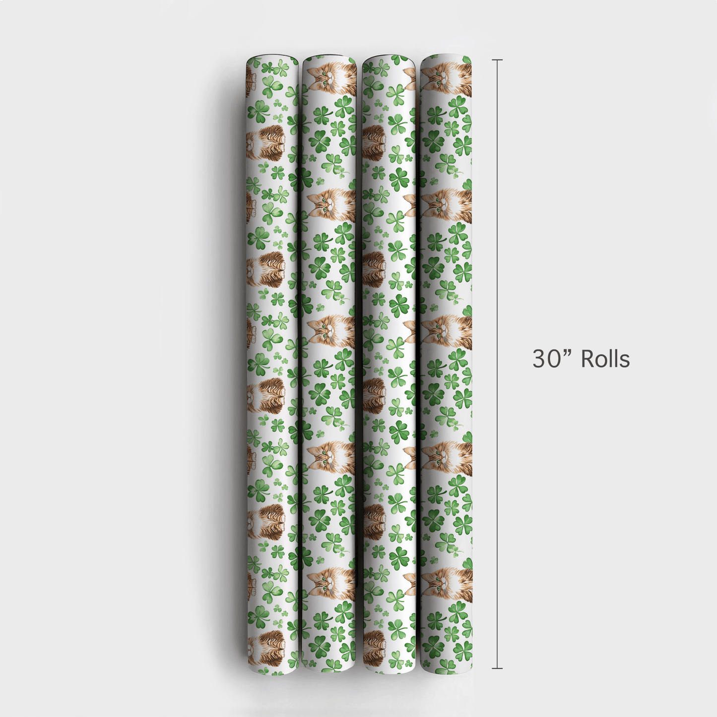 Shamrocks with the Siberian - Wrapping Paper - Aspen & Arlo