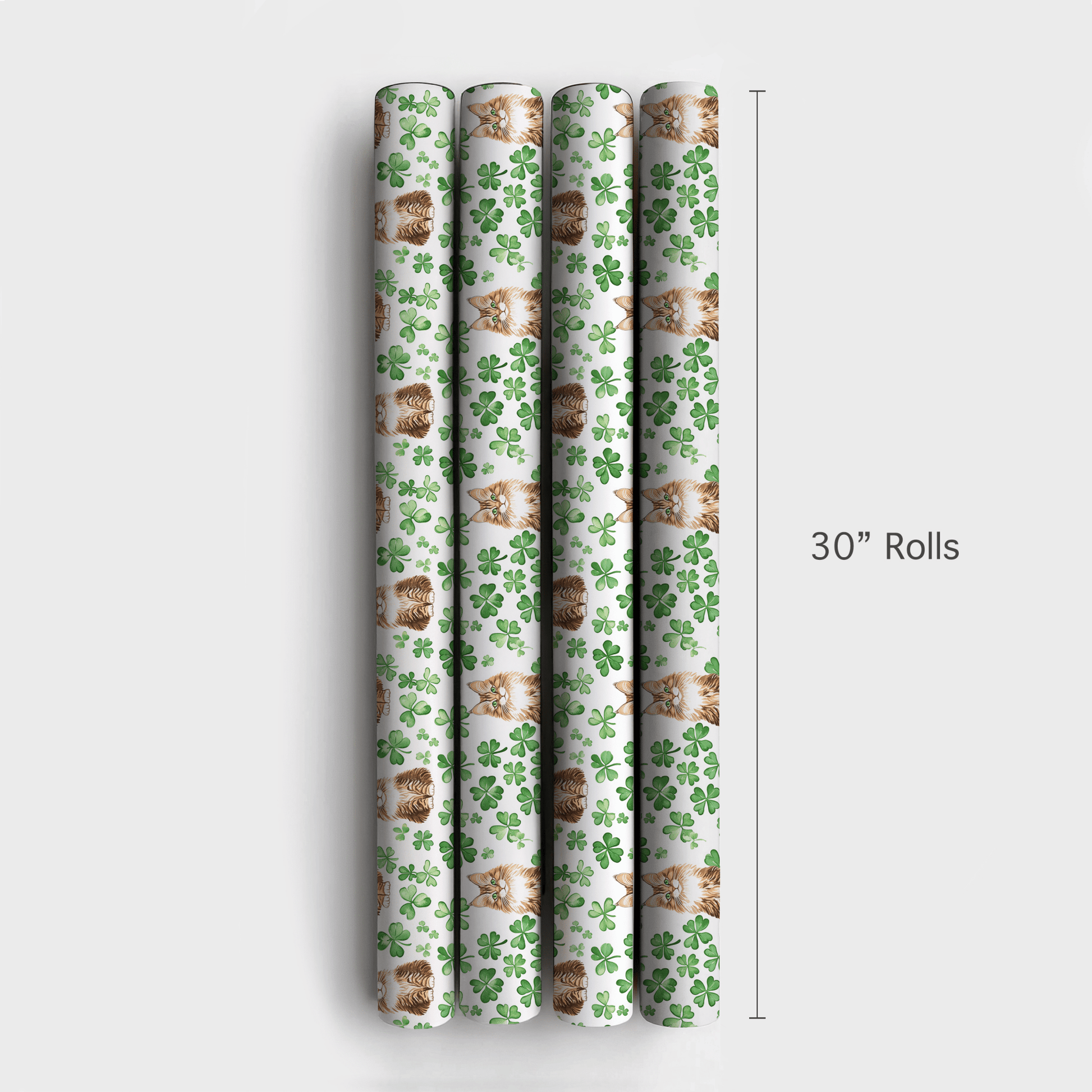 Shamrocks with the Siberian - Wrapping Paper - Aspen & Arlo