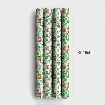 Shamrocks with the Siberian - Wrapping Paper - Aspen & Arlo