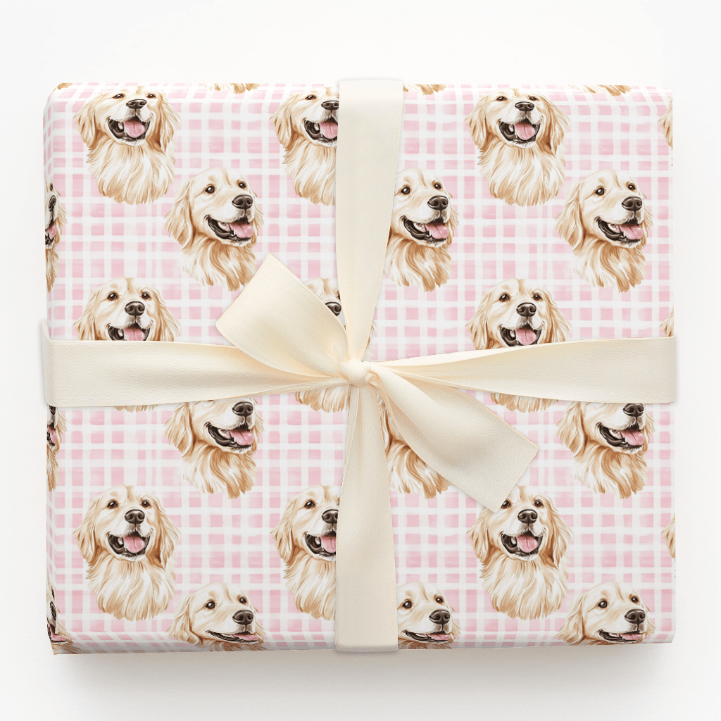 Pink Tail Wags - Wrapping Paper - Aspen &amp; Arlo