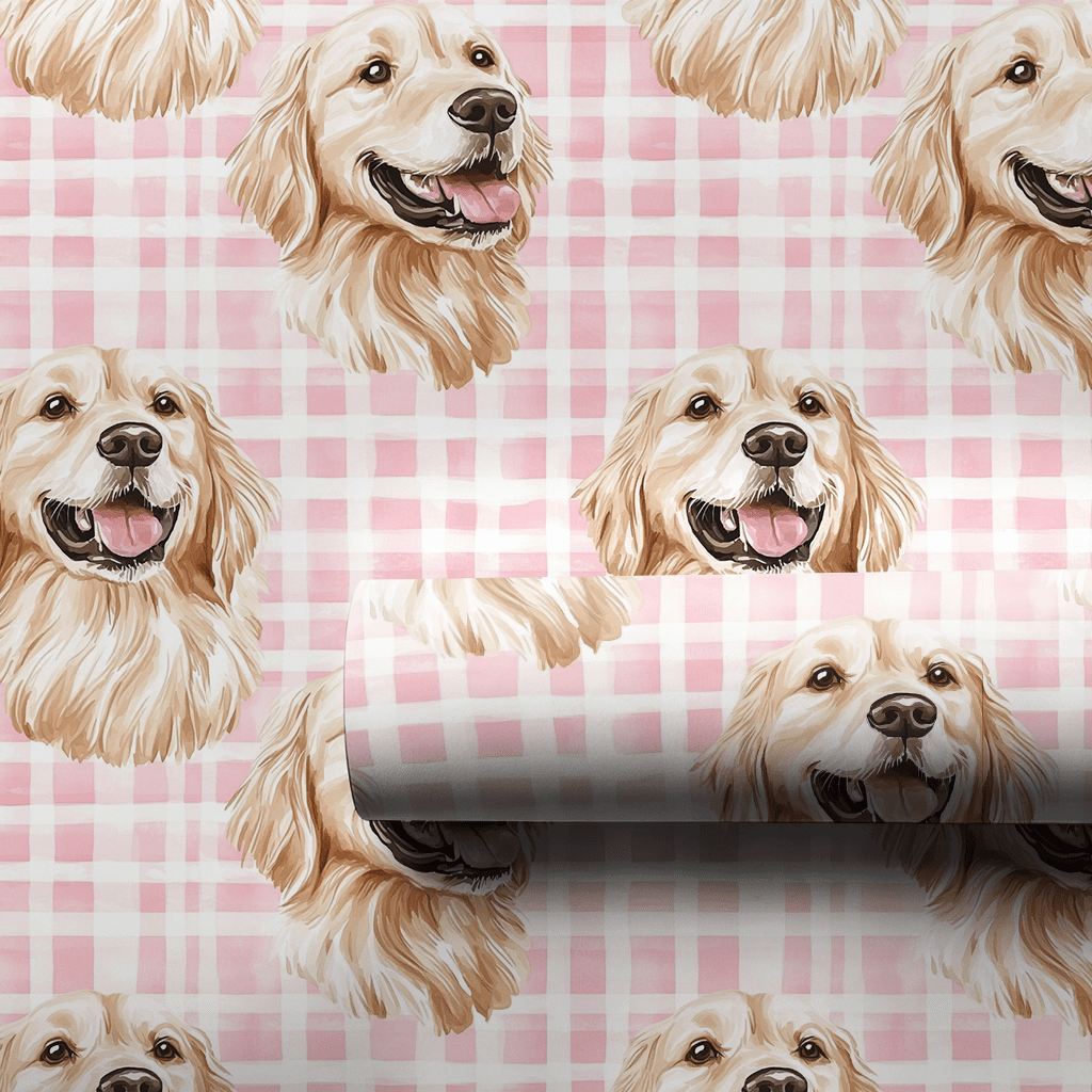 Pink Tail Wags - Wrapping Paper - Aspen &amp; Arlo