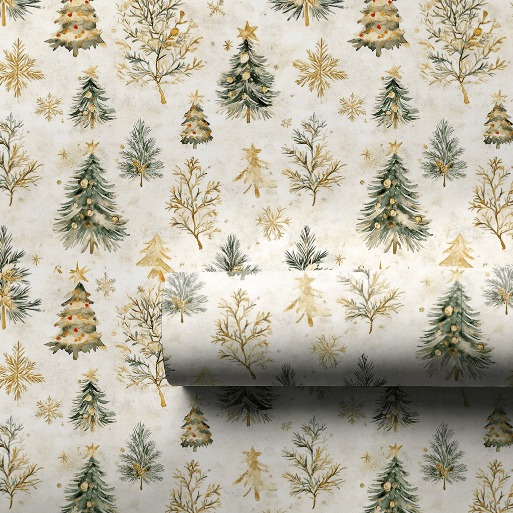 Magic Gold Forest - Wrapping Paper - Aspen & Arlo
