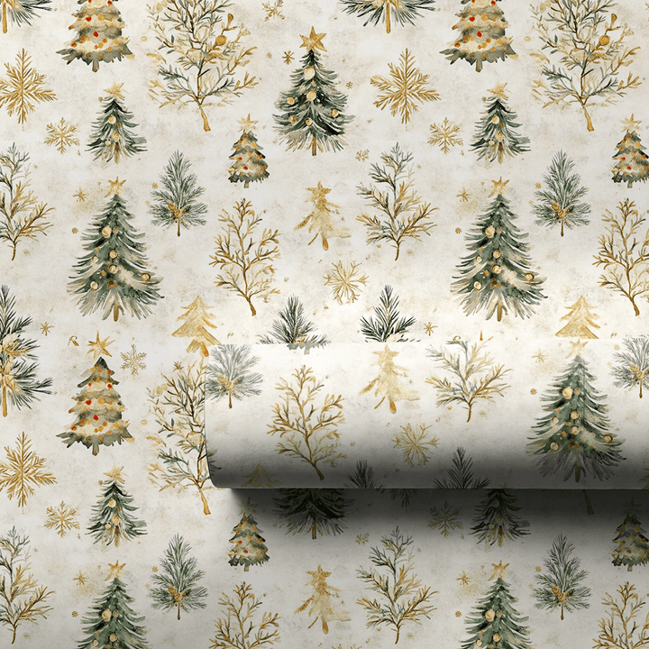 Magic Gold Forest - Wrapping Paper - Aspen & Arlo