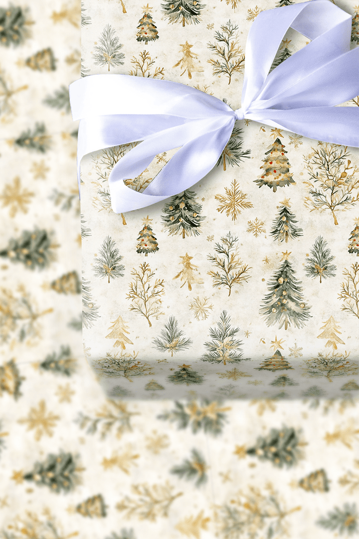 Magic Gold Forest - Wrapping Paper - Aspen & Arlo
