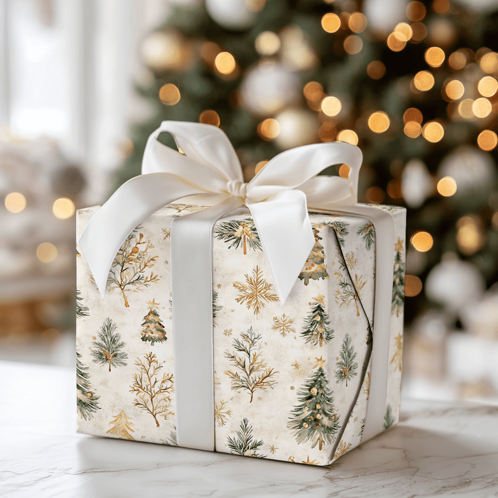 Magic Gold Forest - Wrapping Paper - Aspen & Arlo