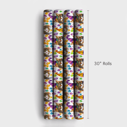Mardi Gras Maine Coon - Wrapping Paper - Aspen & Arlo