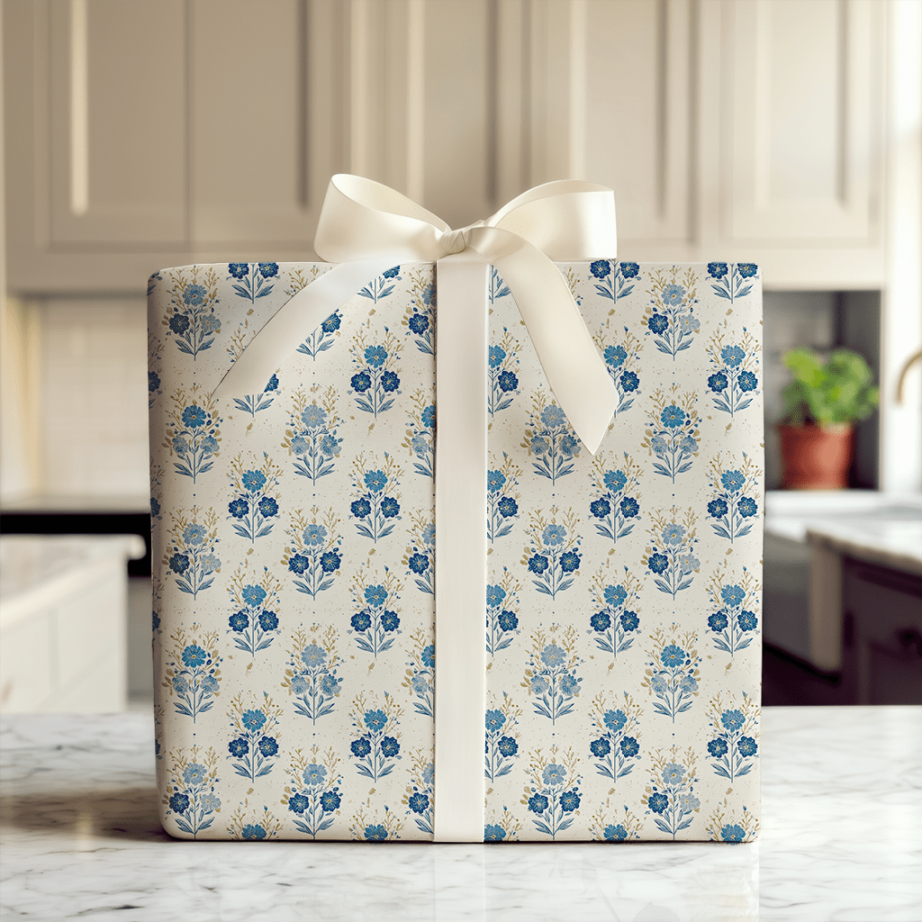 Hanukkah Florals - Wrapping Paper - Aspen & Arlo