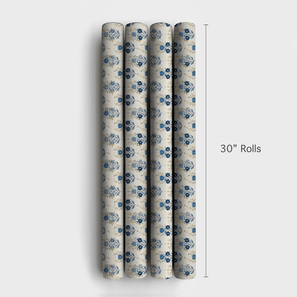 Hanukkah Florals - Wrapping Paper - Aspen & Arlo