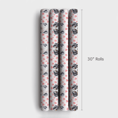 Australian Shepherd Valentine - Wrapping Paper - Aspen & Arlo