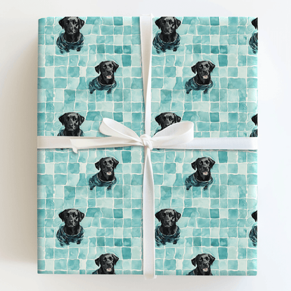 Pool Day with the Black Lab - Wrapping Paper - Aspen & Arlo