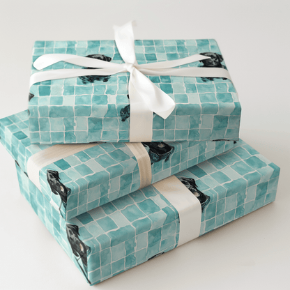 Pool Day with the Black Lab - Wrapping Paper - Aspen & Arlo