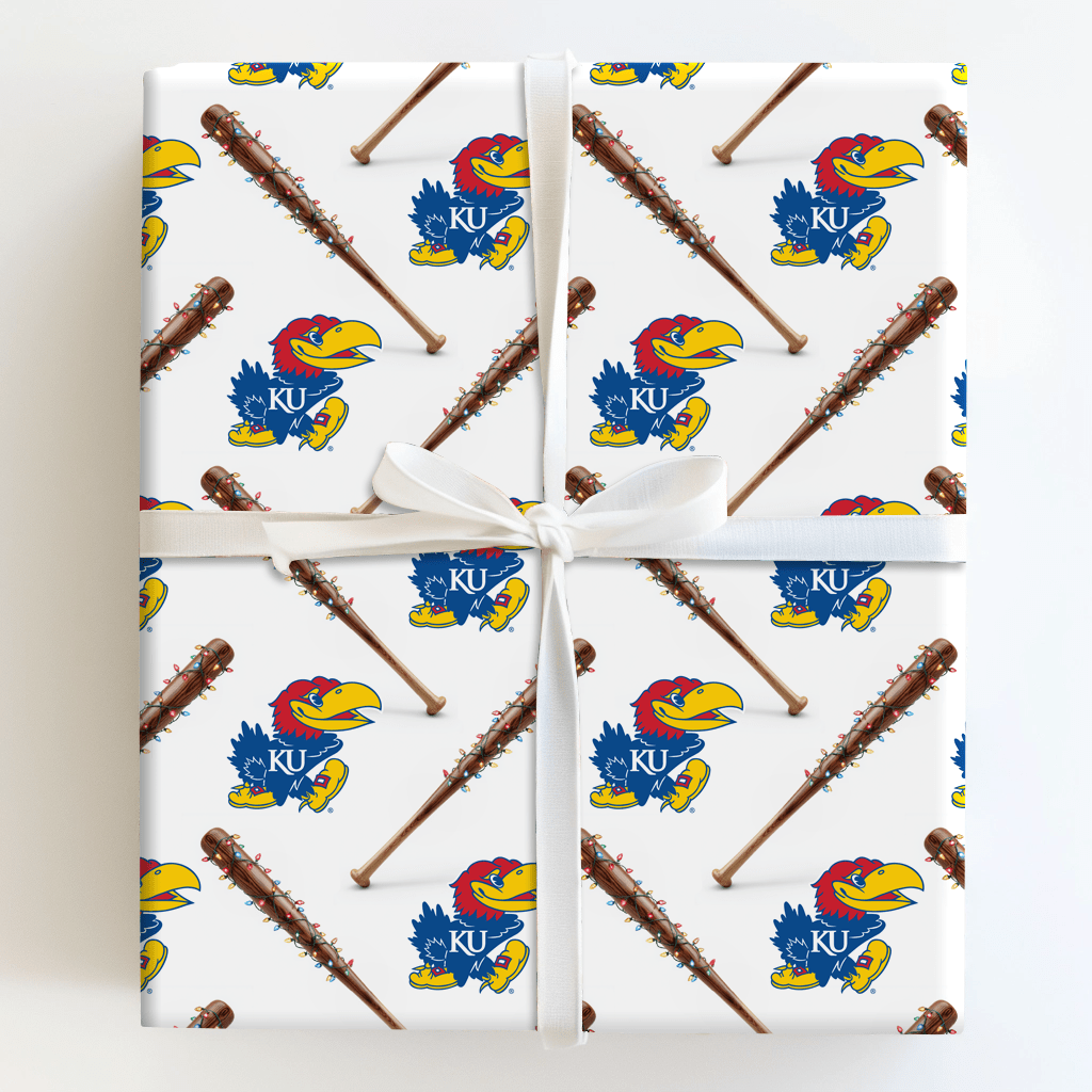 Jingle Ballpark Jayhawks - Wrapping Paper - Aspen & Arlo