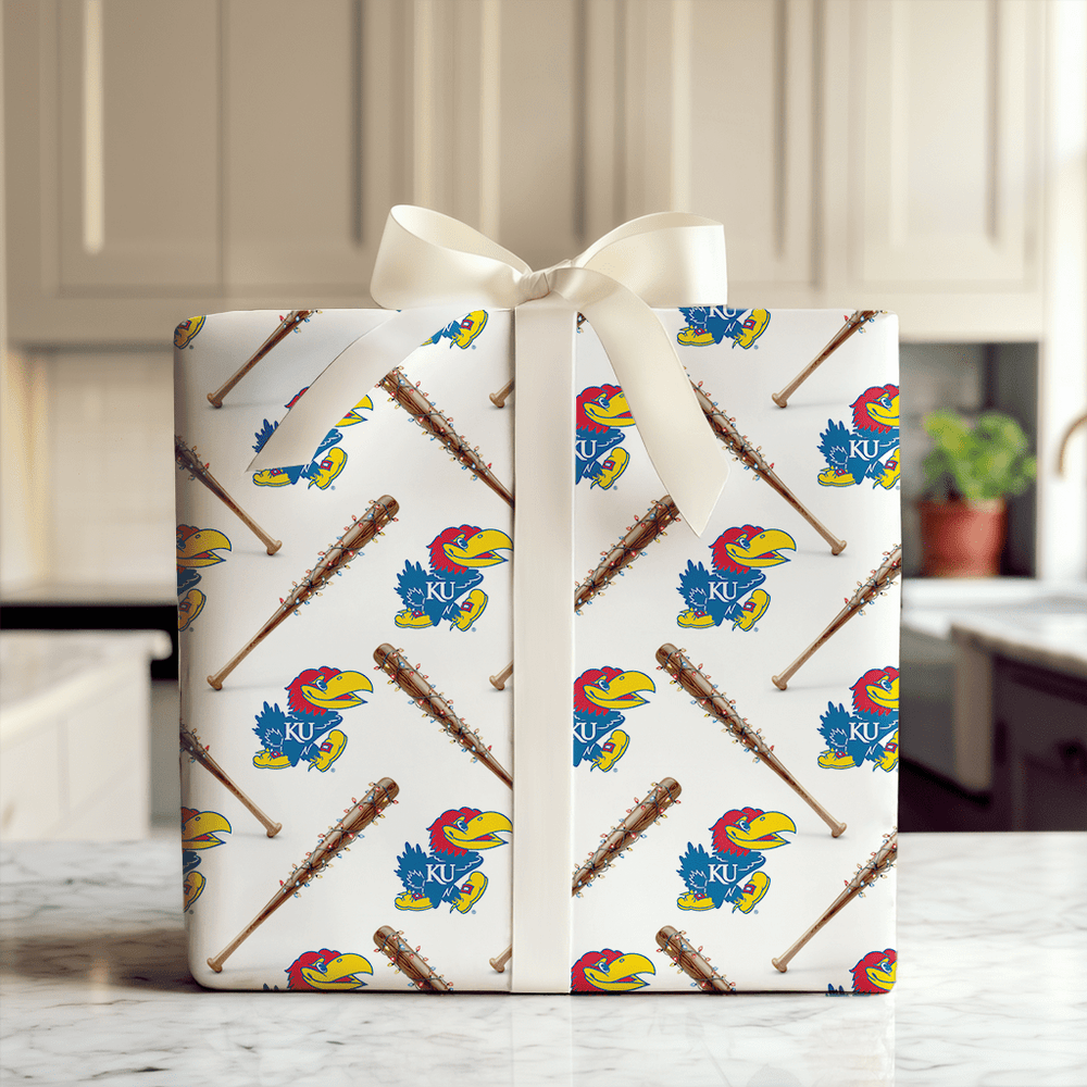 Jingle Ballpark Jayhawks - Wrapping Paper - Aspen & Arlo